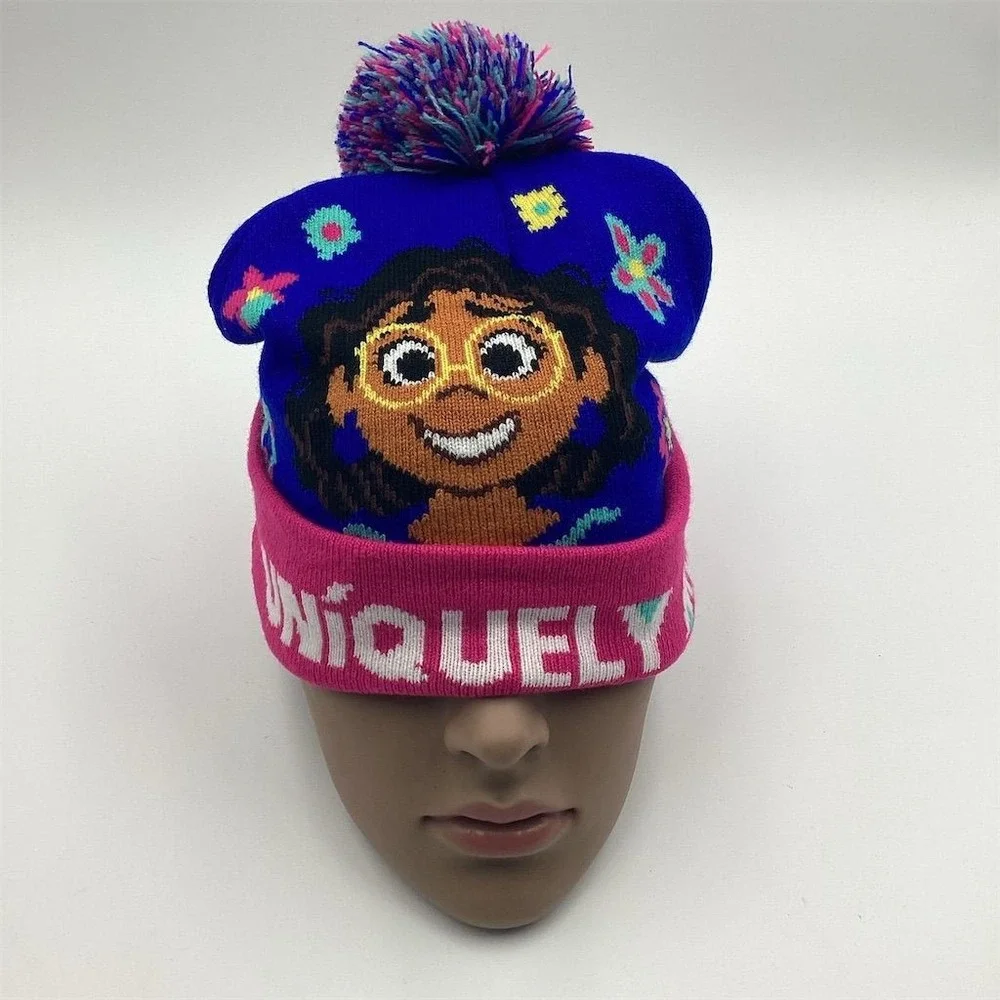 Disney Encanto Girls'‎ Winter Beanie Hat with Pom Pom 